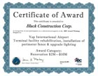 Certificate of Award